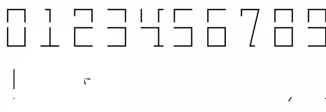 Stenciles Font OTHER CHARS