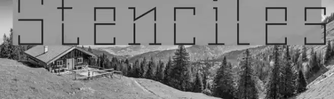 Stenciles Font examples