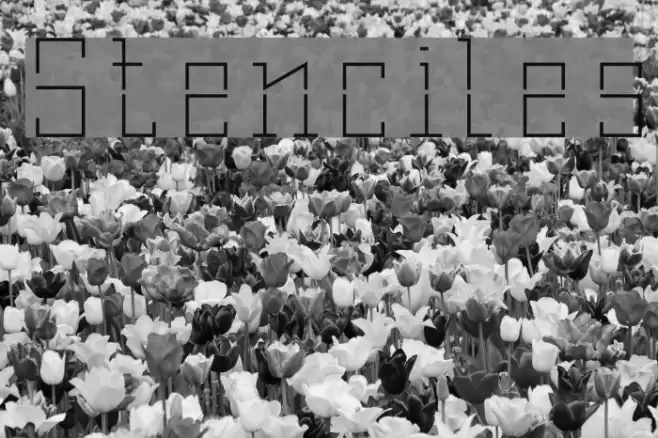 Stenciles Font examples