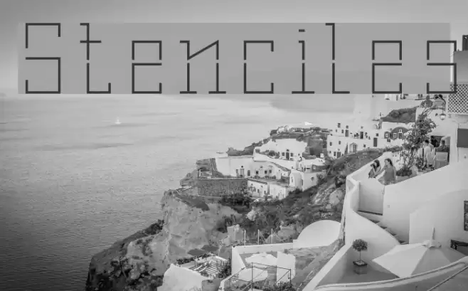 Stenciles Font examples