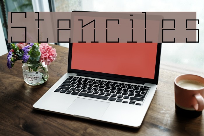 Stenciles Font examples