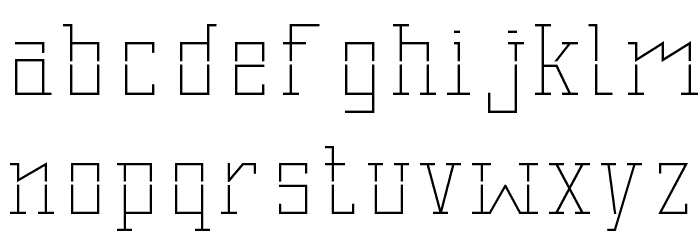 Stenciles Font LOWERCASE
