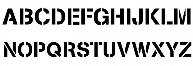 Stencilia-A Font UPPERCASE