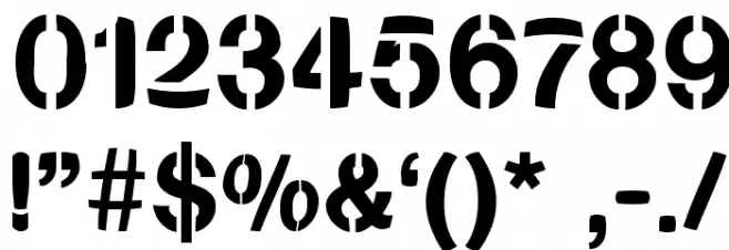Stencilia-Bold Font OTHER CHARS