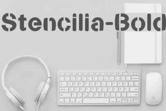 Stencilia-Bold Font examples