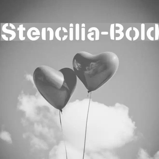 Stencilia-Bold Font examples