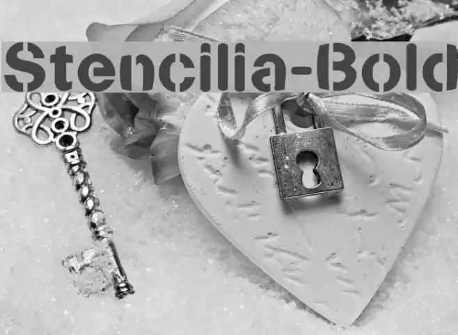 Stencilia-Bold Font examples