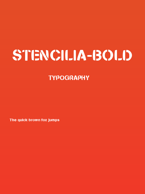 Stencilia-Bold Poster