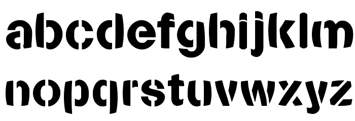 Stencilia-Bold Font LOWERCASE