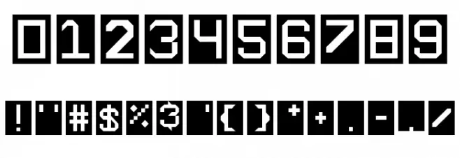 Stencilie Regular Font OTHER CHARS