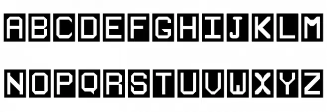 Stencilie Regular फ़ॉन्ट लोअरकेस