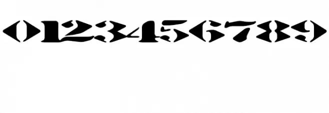 Stenciltration Font OTHER CHARS