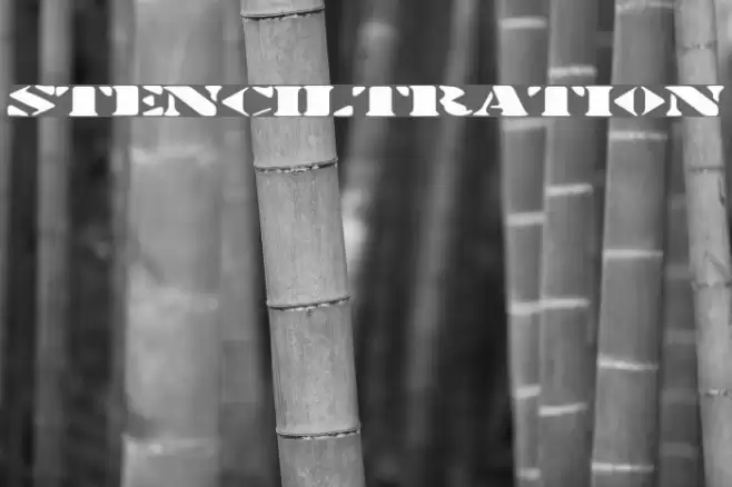 Stenciltration Font examples