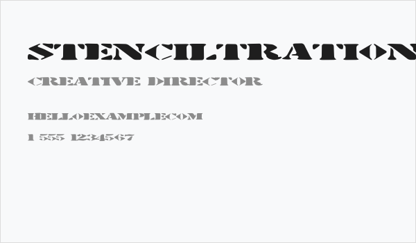 Stenciltration Business Card
