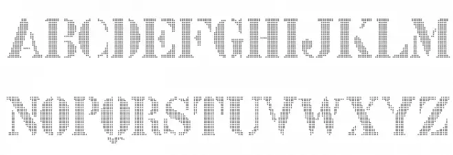Stencix Schriftart Groß