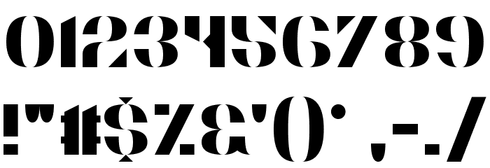 Stencylette Font OTHER CHARS