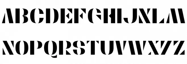 Stencylette 字体 大写