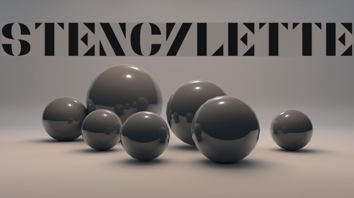Stencylette Font examples