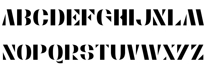 Stencylette Font LOWERCASE