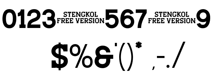 Stengkol01 Font OTHER CHARS