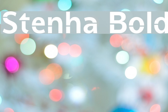 Stenha Bold Font examples