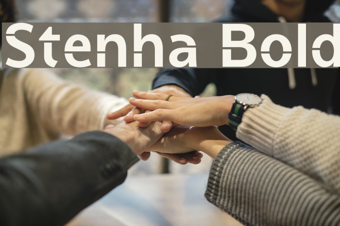 Stenha Bold Font examples