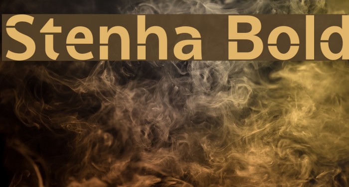 Stenha Bold Font examples