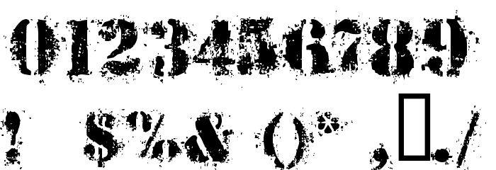 StensEr Font OTHER CHARS
