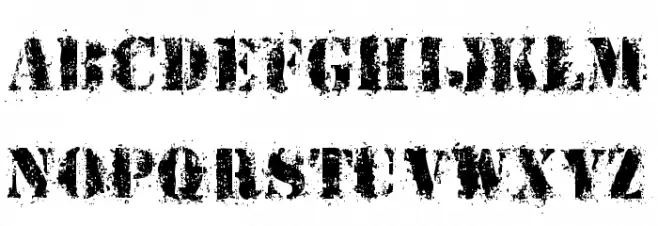StensEr Font UPPERCASE