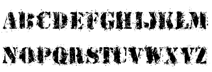 StensEr Font LOWERCASE