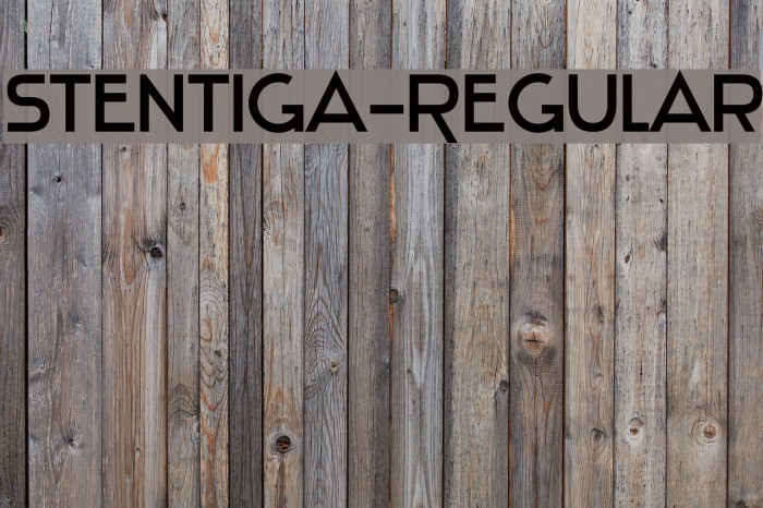 Stentiga-Regular Font examples