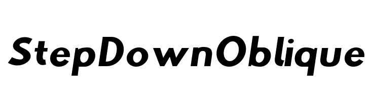 Step Down Oblique Font