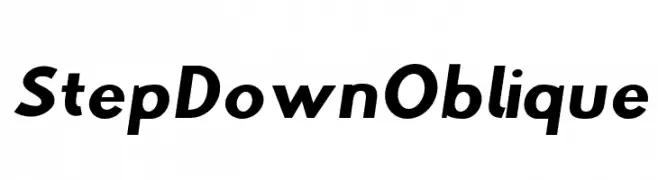 Step Down Oblique  免费字体下载
