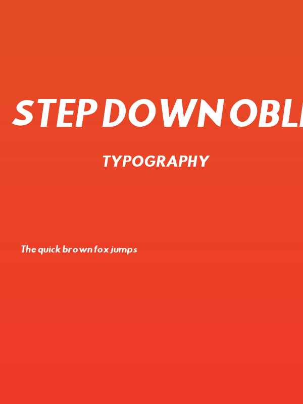 Step Down Oblique Poster