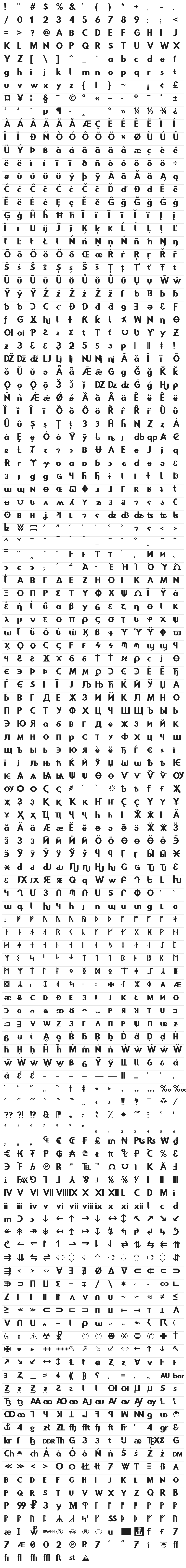 Step Down Character Map