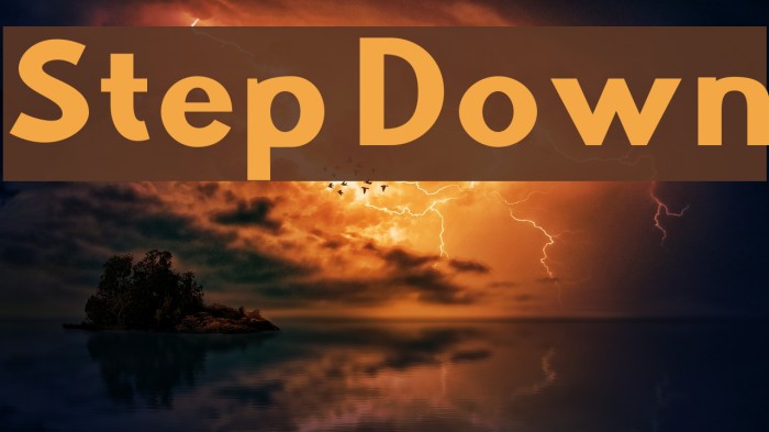 Step Down Font examples