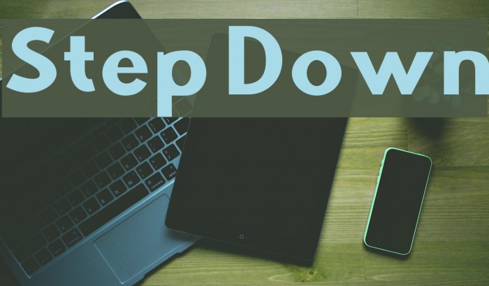 Step Down Font examples