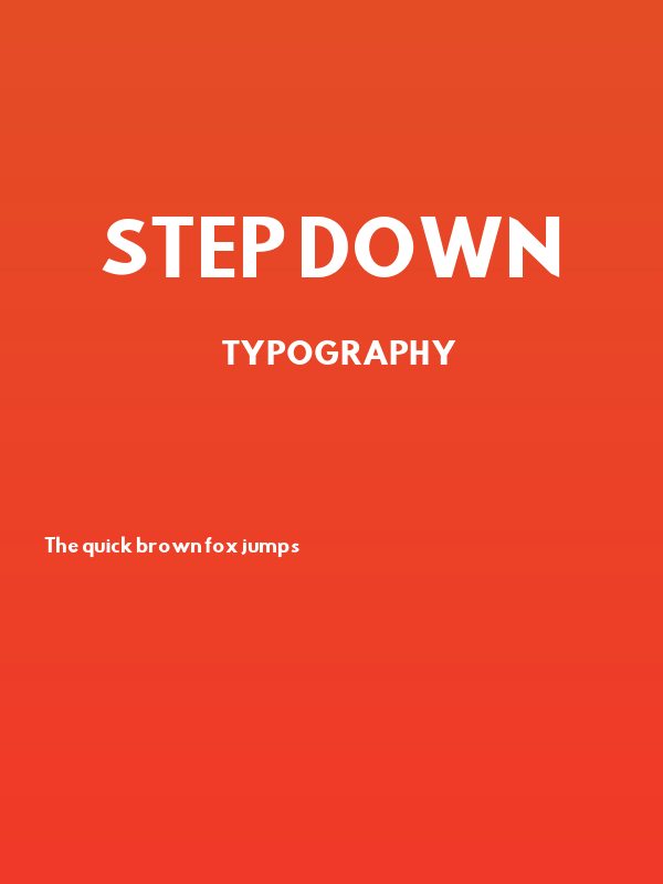 Step Down Poster