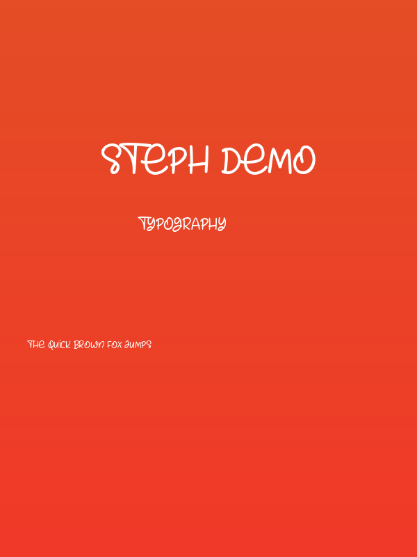 Steph Demo Poster