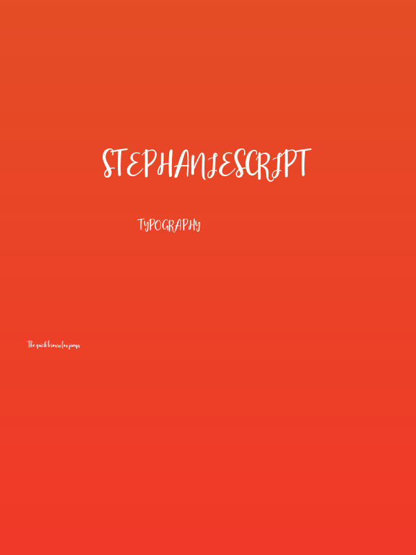 StephanieScript Poster