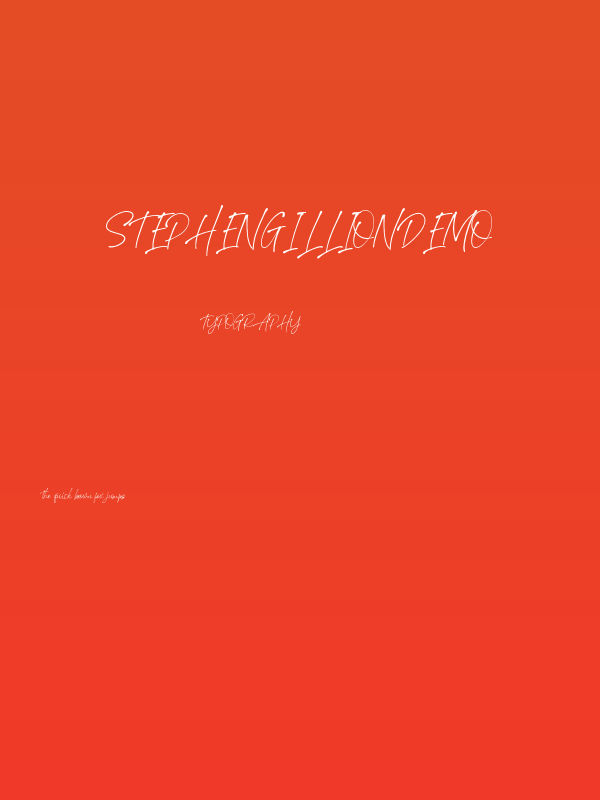 StephenGillionDEMO Poster