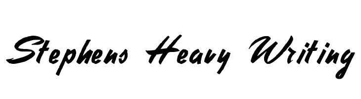 Stephens Heavy Writing Font