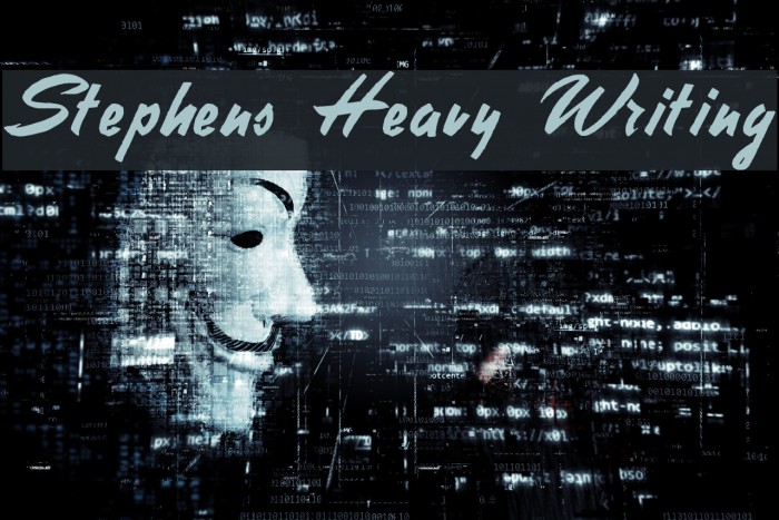 Stephens Heavy Writing Font examples
