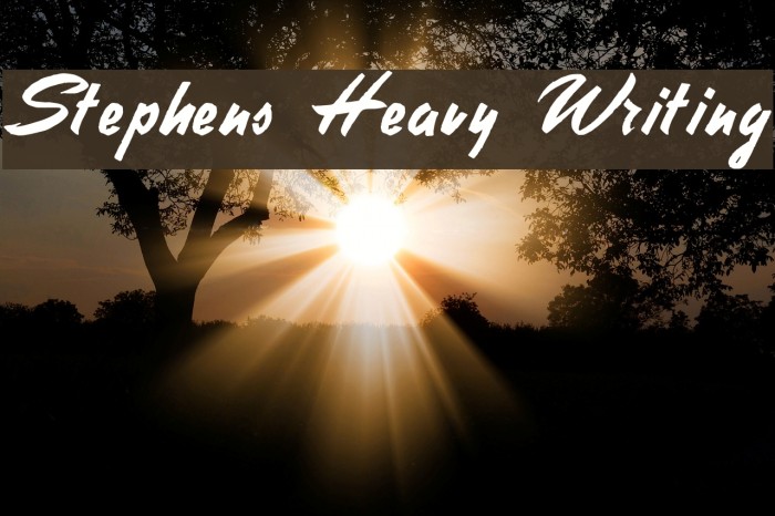 Stephens Heavy Writing Font examples