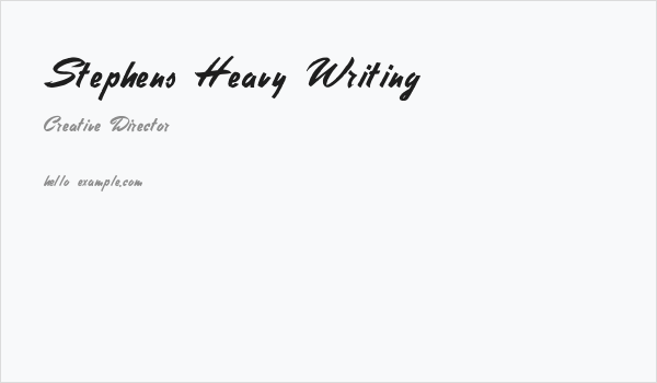 Stephens Heavy Writing Business Card