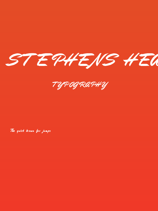 Stephens Heavy Writing Poster