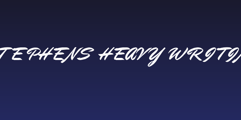 Stephens Heavy Writing Social Header