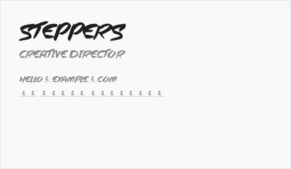 Steppers Business Card