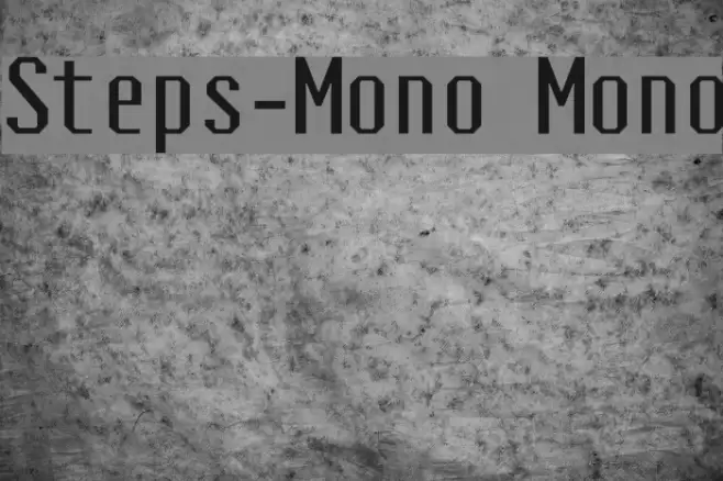 Steps-Mono Mono Font examples
