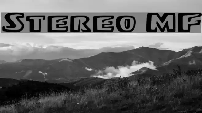 Stereo MF Font examples